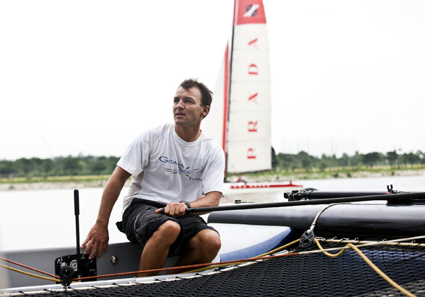 Pierre Pennec espère vite se remettre en selle à Cardiff aux Extreme Sailing Series.